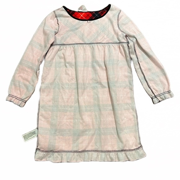 ❤️ Target Girls’ Plaid Holiday Notch Collar Pajama Nightgown | Red | Size 8 - Picture 8 of 10